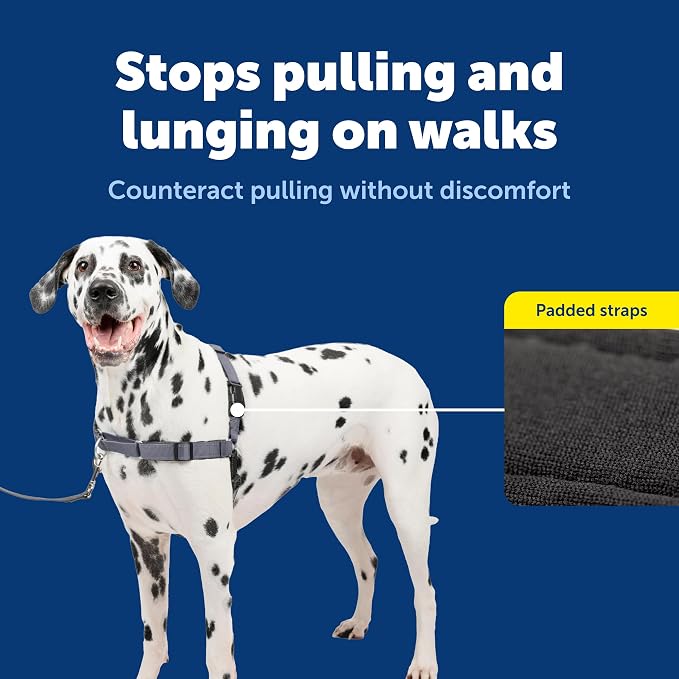 PetSafe Easy Walk Deluxe Dog Harness, No Pull Dog Harness – Perfect for Leash & Harness Training – Stops Pets from Pulling and Choking on Walks – Large, Steel