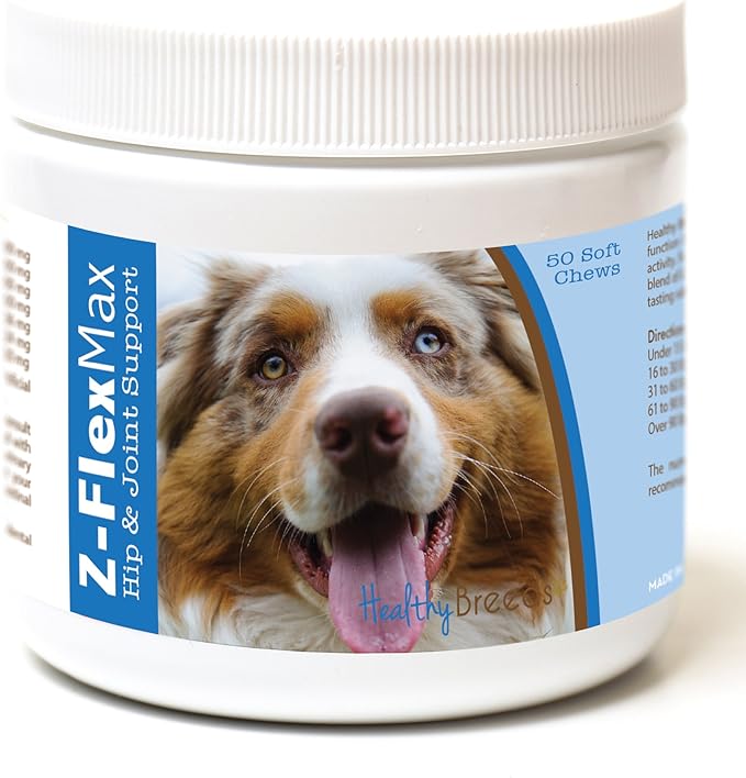 Healthy Breeds Australian Shepherd Z-Flex Max Hip and Joint Soft Chews 50 Count