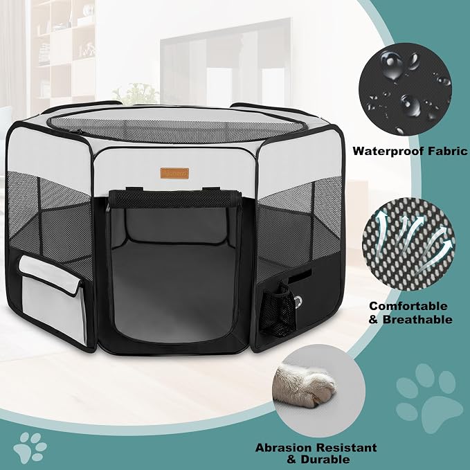 Portable Foldable Dog Playpen - Pet Tent for Cat & Puppies