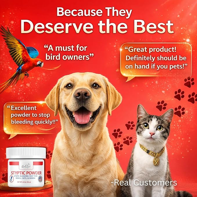 Evo Dyne Styptic Powder 2-Pack 2 oz for Dogs, Cats & Birds
