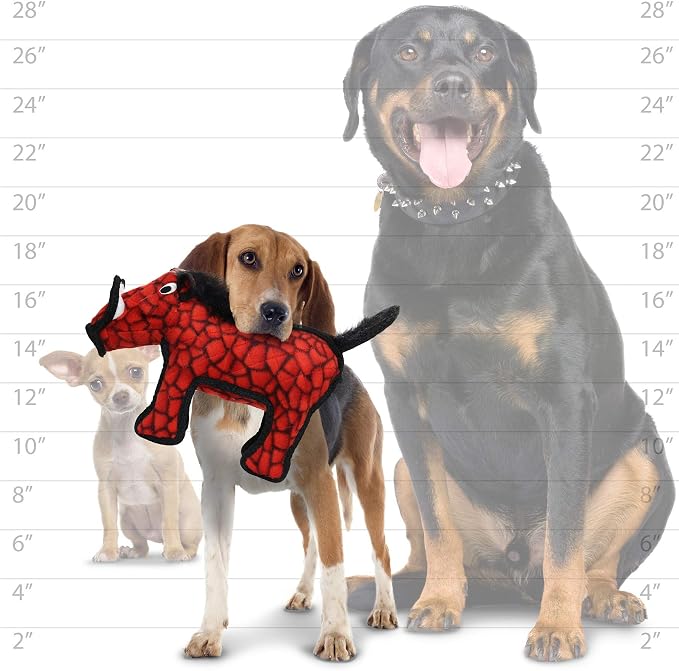 TUFFY® 2 Pack Pterodactyl and Warthog Ultra Durable Plush Dog Toys | Multiple Layers & Reinforced Seams, Washable and Floats, Original Construction