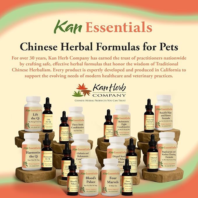 Kan Herb Company Blood’s Palace – Traditional Chinese Herbal Blend to Support Circulation, Liver Qi, Emotional Balance, and Overall Wellness, Herbal Supplement Tablets for Pets, 120 Tablets