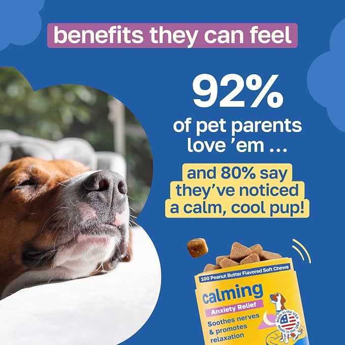 Happy Paws Calming Chews for Dogs, 100-Pack, 100 Count