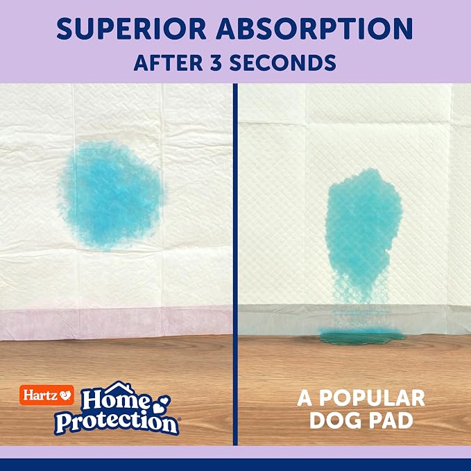 Hartz Home Protection Super Absorbent Odor Eliminating Lavender Scented No Leak Dog Pads, XXL 40 count
