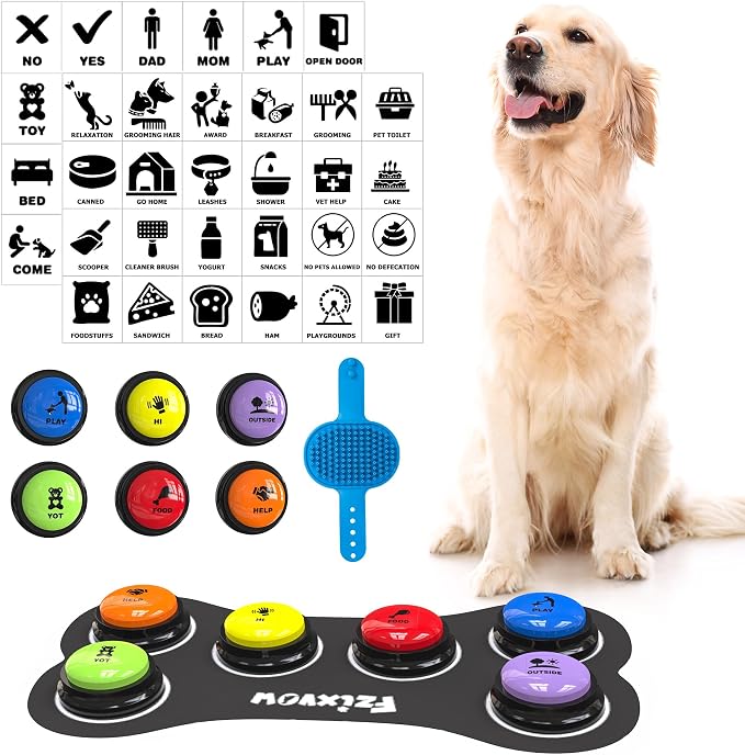 Dog Buttons for Communication, 6 Pcs, Starter Set