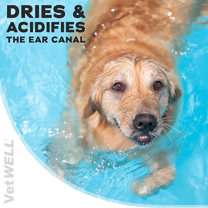 VetWELL Ear Cleaner for Dogs and Cats, 8 oz, Sweet Pea Vanilla (Pack of 2)