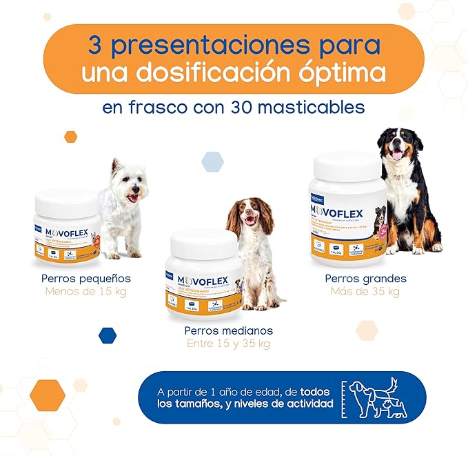 Virbac | Movoflex | New Supplement for Canine Joint Mobility | Ideal for Adult and Senior Dogs | Easy to Give for its Delicious Taste and Smooth Texture (Large Breed)