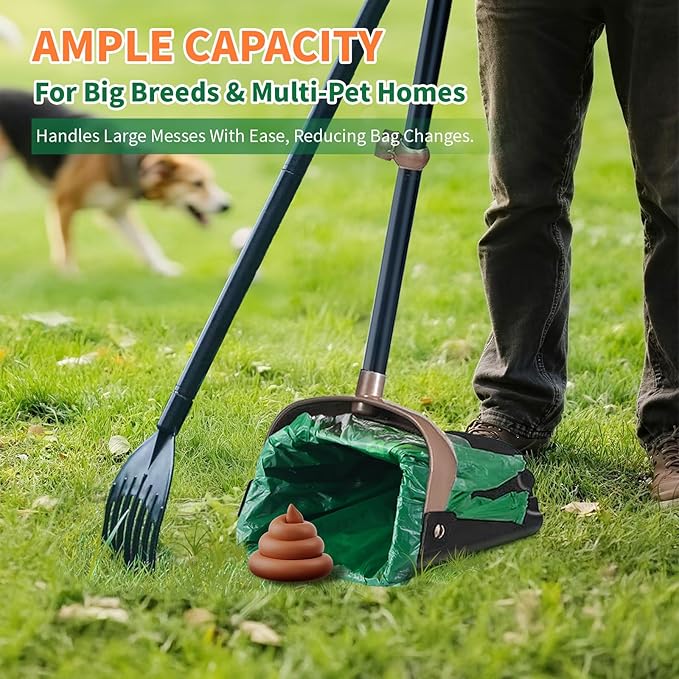 60 Count Extra Large Dog Poop Bags for A&H Swivel Bin Pooper Scooper, Pet Waste Bags with Handle for Dog Poop Cat Litter, Heavy Duty Leakproof Unscented (Only Dog Poop Bags)