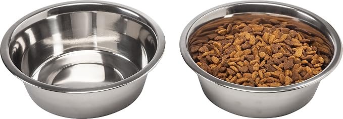 IRIS USA Dog Bowls Elevated with Storage, 15" H Raised Feeding Station, Dog Bowl Stand with Airtight Food Storage Holds 47 lbs, 2 Removable 64 oz Stainless Steel Bowls for Large Dogs, Smoke/Black