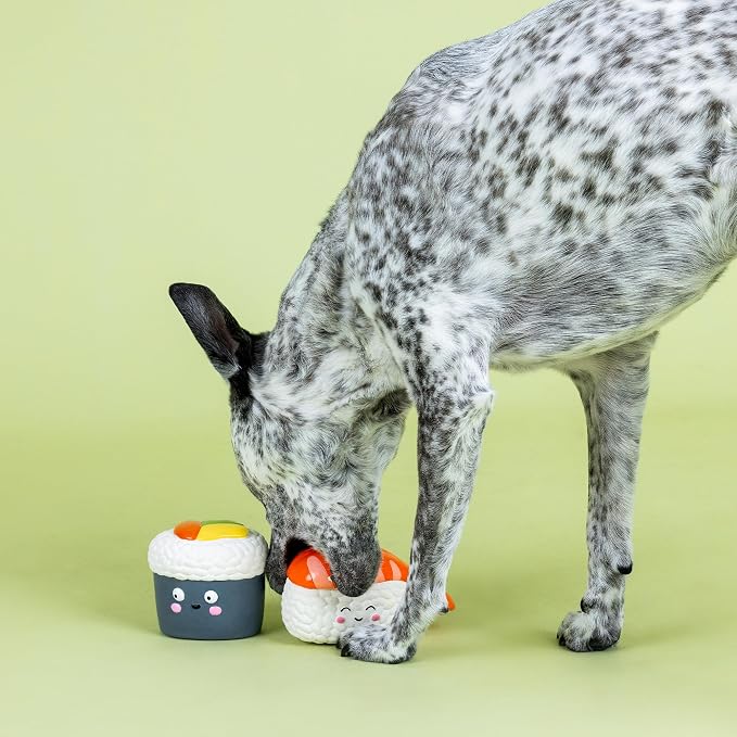 Fringe Studio SOYMATES, Set of 2, Latex Dog Toy Sets, Approx 6" x 2.75", Pet Shop Collection (368019)