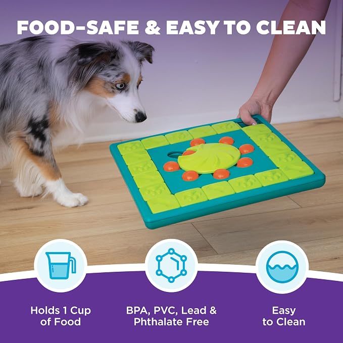 Outward Hound Nina Ottosson MultiPuzzle Dog Toy Treat Puzzle, 15" | Level 4 Expert, 28 Hidden Treat Compartments, Holds 1 Cup Kibble or Treats, Easy Clean, No BPA, Enrichment, Dogs & Puppies
