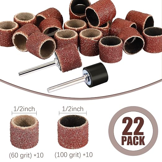 Pet Nail Grinder Replacement Kit, 22pcs, 60/100 Grit