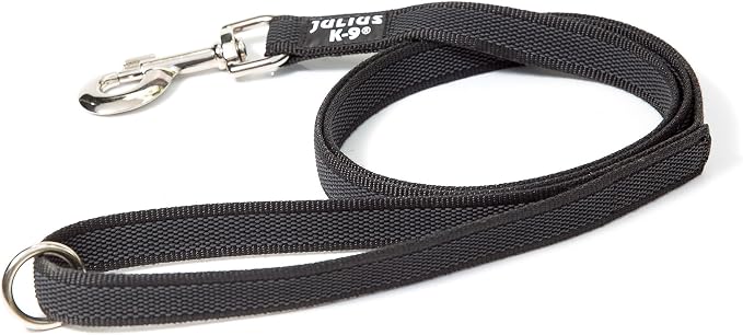 Color & Gray Super-Grip Leash without Handle, 0.55 in x 3.3 ft, Black-Gray