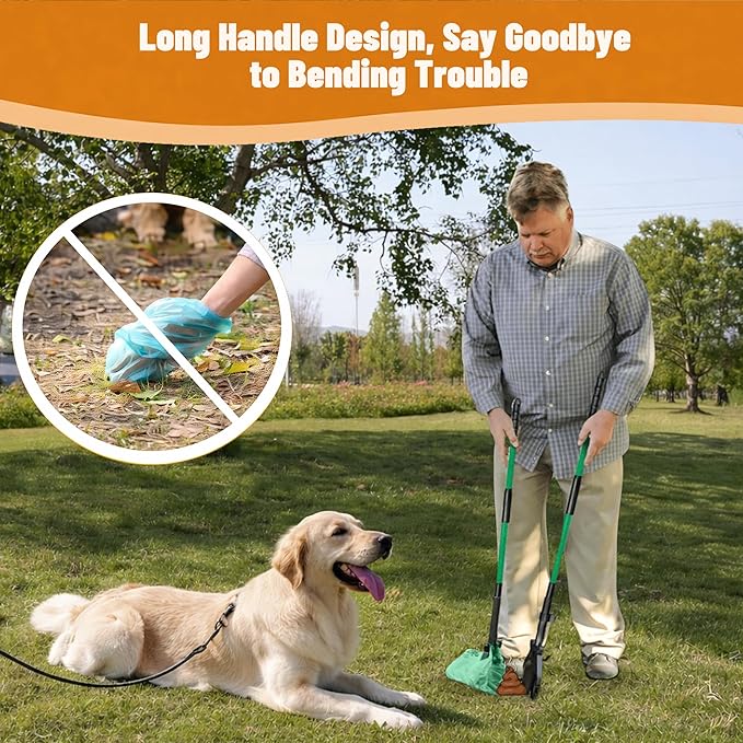 XP Pooper Scooper & Rake Set, Consumer Reports #1 Rated Ergonomic Scooper 2024, 2026. Strong & Lightweight, Dogs & Pet Poop Cleanup & Waste Removal - Fits Any Style Bag. 10-Year Wty.