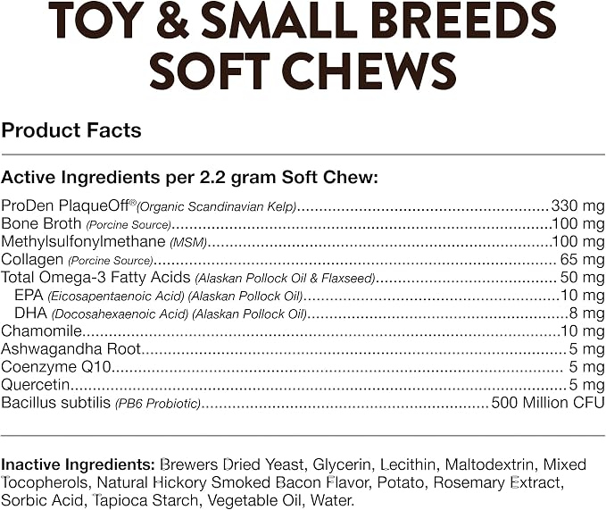 NaturVet Breed Specific Multivitamin for Toy & Small Breed Dogs | 60 Soft Chews