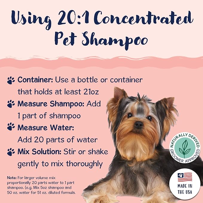 Bobbi Panter Whitening Dog Shampoo Aloe Vera, Chamomile, Jojoba & Lavender – Brightening Natural Formula for All Coats, Enhances Shine & Softness, Tear-Free, 20:1 Concentrate, 13 oz (Case of 12)