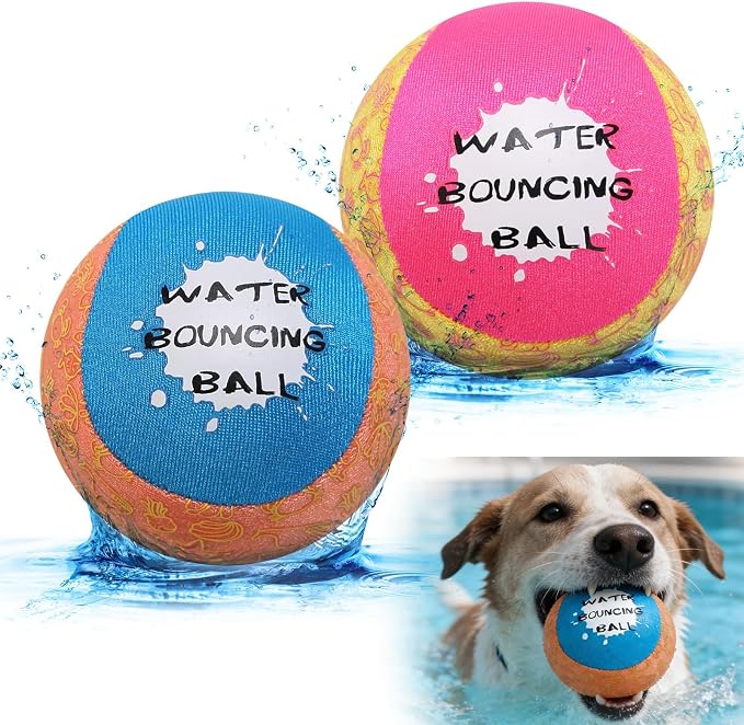 BINGPET Dog Pool Toy Floating Balls, 2-Pack