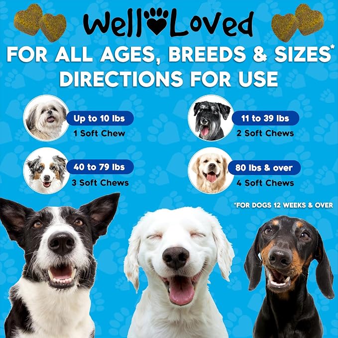 Well Loved Glucosamine for Dogs, Dog Joint Supplement, Hip & Joint Chews