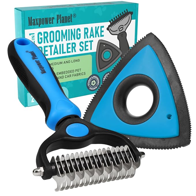 Maxpower Planet Pet Grooming Rake and Mini Pet Hair Remover Tool, Mini