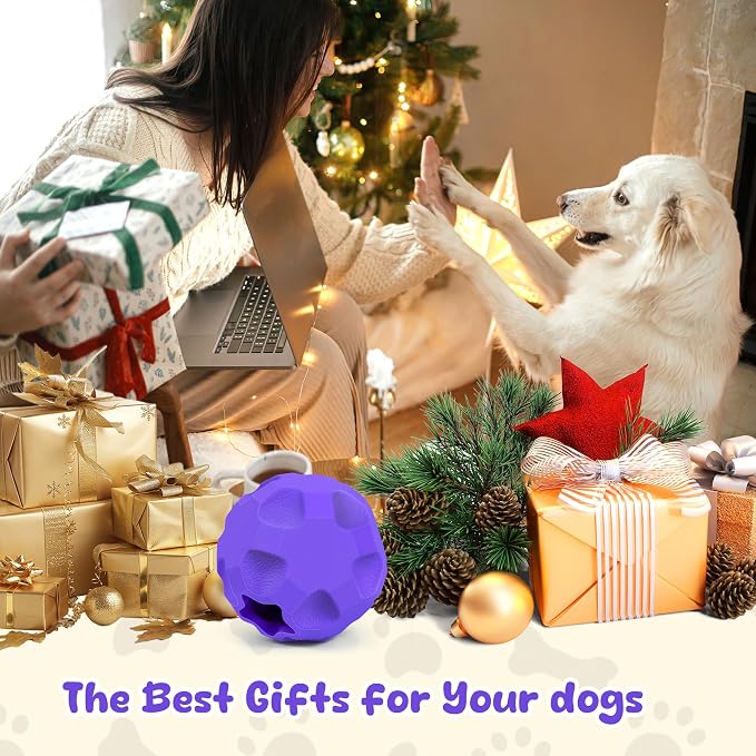 Interactive Dog Puzzle Toys for Boredom, Dog Treat Balls for Large Dogs | Dogs Enrichment Toys to Keep Them Busy, Tough Treat Dispensing Dog Toys, Interactive Dogs Toys for Boredom to Keep Them Busy