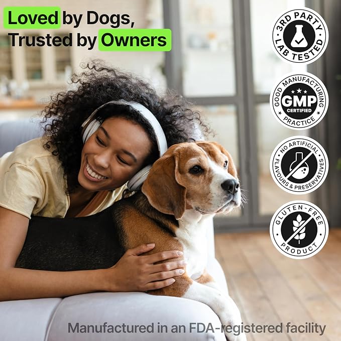 Hemp Calming Chews for Dogs Anxiety, Melatonin, 1-Pack, 170 Count