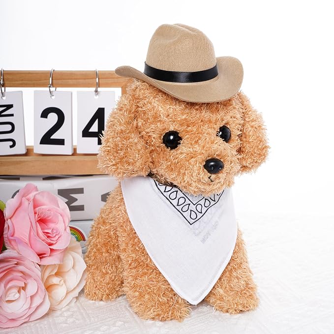 choyaxo Dog Halloween Costumes Pet Cowboy Costume for Dogs Cat Cowboy Hat with Bandana, Cowboy hat:5*6*2inch/ 13*15*5cm, it has a chin strap that make it suitable for most pet. Bandana is 21.5*21.5inch/45*45cm, can be folded for your dog or cat., Khaki