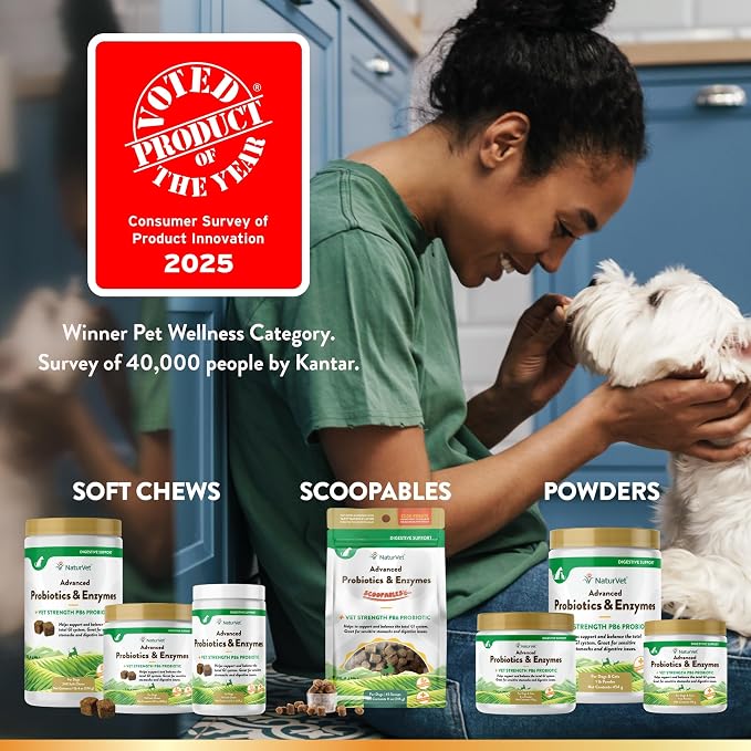 NaturVet Advanced Probiotics Food Topper for Dogs - Bacon, 11oz