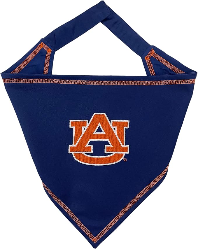 Pets First NCAA Auburn Tigers Tie Bandana, Small/Medium. Dog Bandana Scarf Bib for Pet Cat Dog. The Ultimate Game-Day, Party Bandana (AU-3550-S-M)