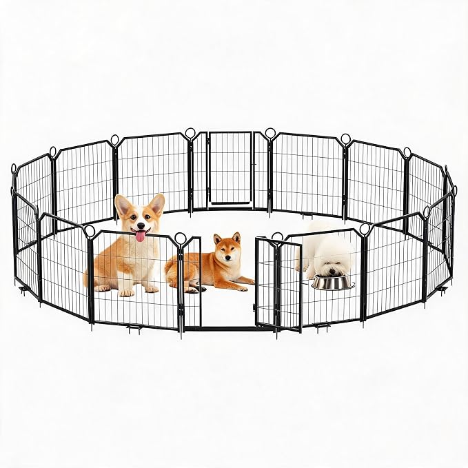 Dog Playpen, 40in 12 Panels - Portable Puppy Playpen