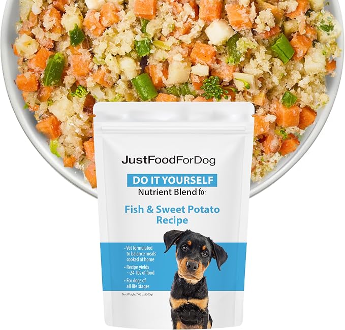 JustFoodForDogs Nutrient Blend Supplement - Fish & Sweet Potato, 4.55oz