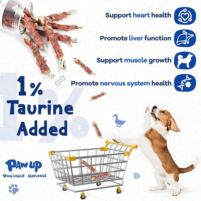 PAWUP Dog Treats, Duck Wrapped Cod Skin Rolls, 12.5 oz (12-15 Count)