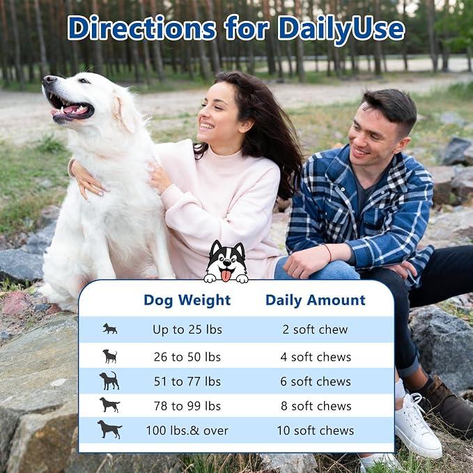 Dog Multivitamin Chewable, 40-in-1 Dog Vitamins Supplements with Mushroom, Glucosamine, Digestive Enzymes for Liver, Brain, Joint Gut & Eyes,Multivitamin for Dogs All Breeds & Ages