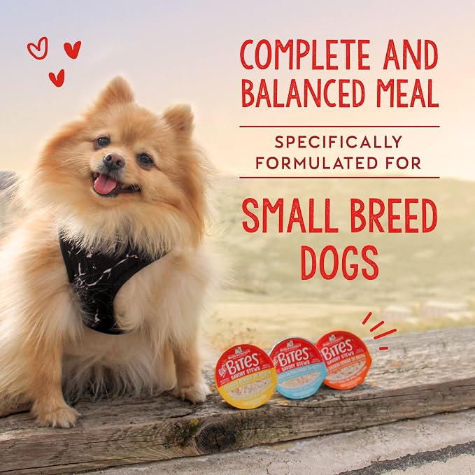 Stella & Chewy's Lil Bites Savory Stews for Small Breeds Chicken & Salmon Dinner in Broth,2.7 oz. Cups,(Pack of 24)