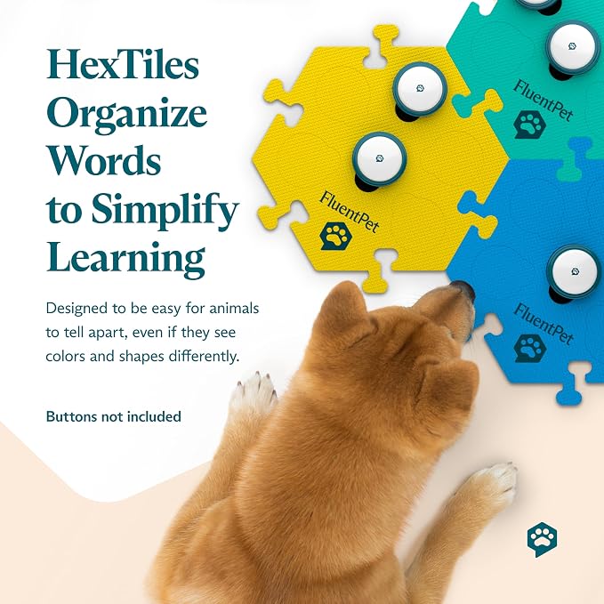 HexTile Dog & Cat Button Learning Kit, Green