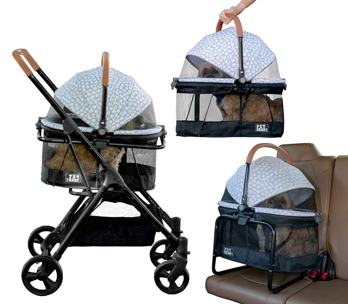 Pet Gear 3-in-1 View 360 Travel System Stroller - Cloud Grey, 4 Wheel