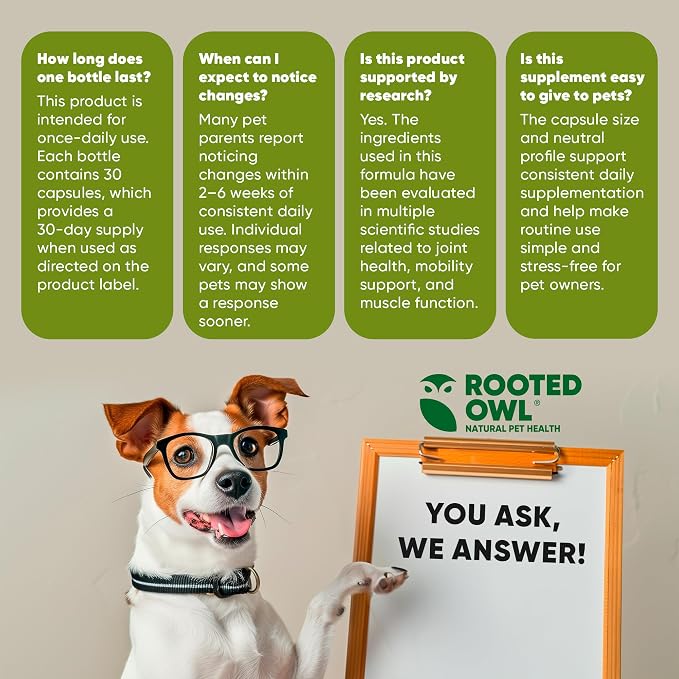 Joint & Muscle Supplement for Cats & Small Dogs - 30 Caps