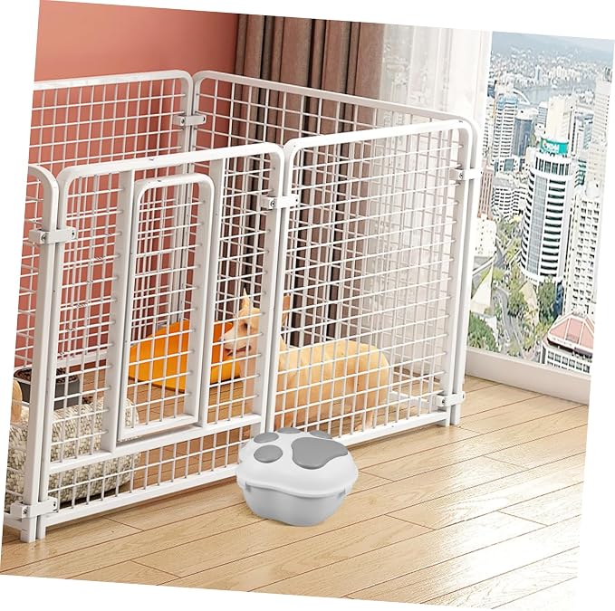 Hemoton Portable Airtight Dog Food Storage Container Capacity Pet Food Bin with Easy Organization, Grey