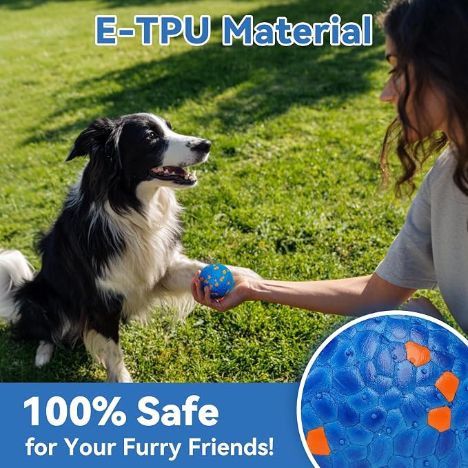 Indestructible Dog Ball Toy, Jolly Ball, Floating, 4-Pack