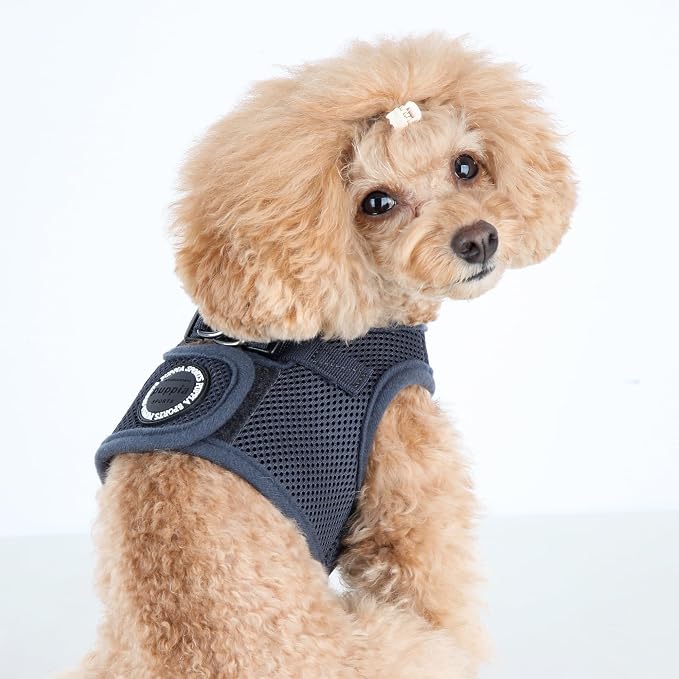 Puppia Soft Vest Dog Harness Step-in Padded Mesh No Choke No Pull Comfortable Walking Running Training for Small Medium Large Dogs, Grey, XXX-Large