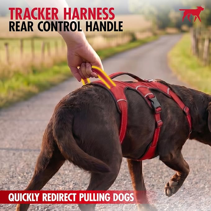 Tuff Pupper Escape Proof No Escape Dog Harness | 5 Point Adjustable Fit Harness for Dogs | Padded Dog Harnesses | Handle Dog Lift Harnesses