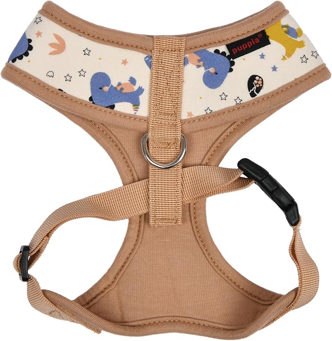 Puppia Spring and Summer Fashion Over-The-Head Dog Harness, Beige_Minmi, Small
