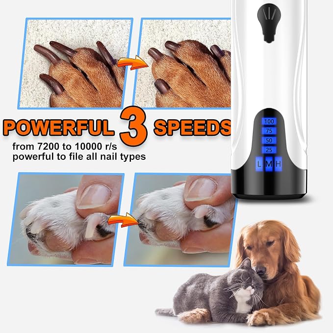 YABIFE Dog Nail Trimmers & Clippers Kit with Light