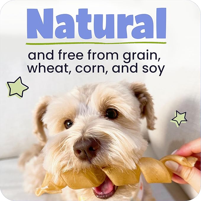 Pawstruck Natural 5-7” Beef Collagen Braids for Dogs - Healthy Long Lasting Alternative to Traditional Rawhide & Bully Sticks Chew Treats w/Chondroitin & Glucosamine - 5 Count - Packaging May Vary