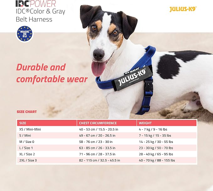 IDC Color & Gray Belt Harness, Size: M/0, Pink-Gray