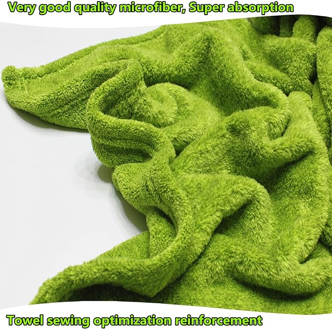 Dogvingpk Extra Large Dog Towel 1 Pack, Super Absorbent Soft Quick Drying Microfiber Pet Bath Towels for Large & Medium Dogs (XL-55" * 36", Green)