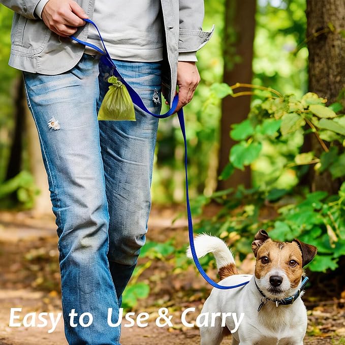 Dog Poop Bag Holder for Waste Bags Dispenser Leash Pet Waste Bag Carrier Hand Free Walking Holder,2PCS Black Holders