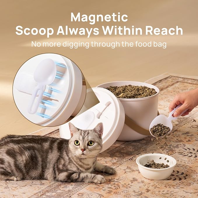 smartoo Vacuum Cat Dog Food Storage Container 5 lb, 5 lb, White