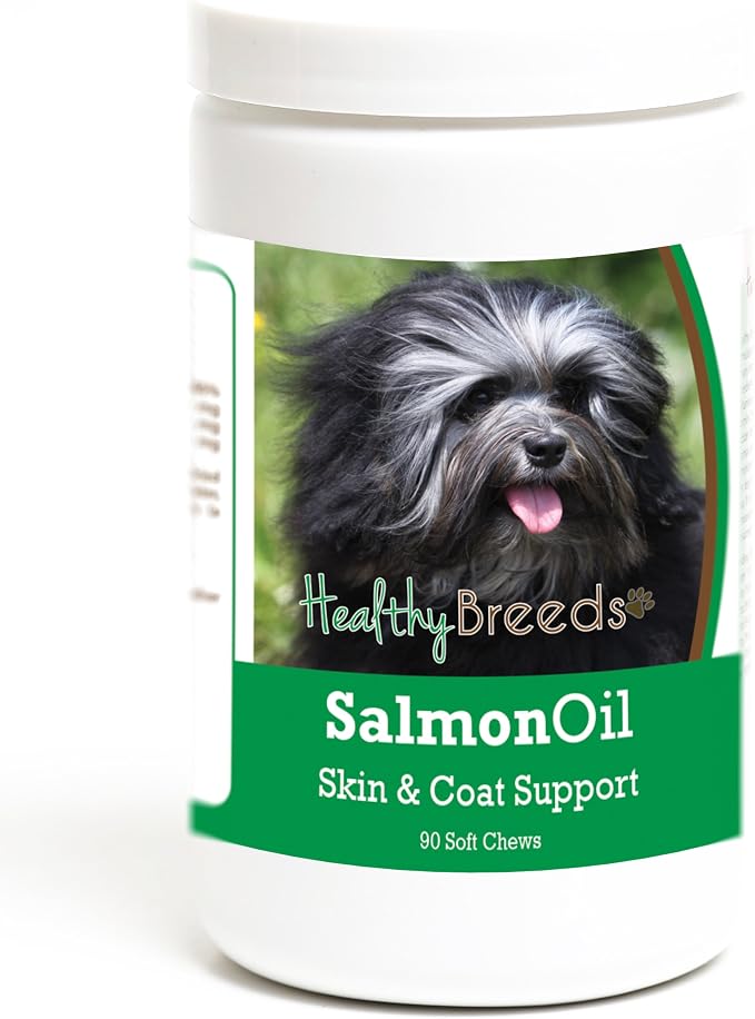 Healthy Breeds Lowchen Salmon Oil Soft Chews 90 Count, Brown