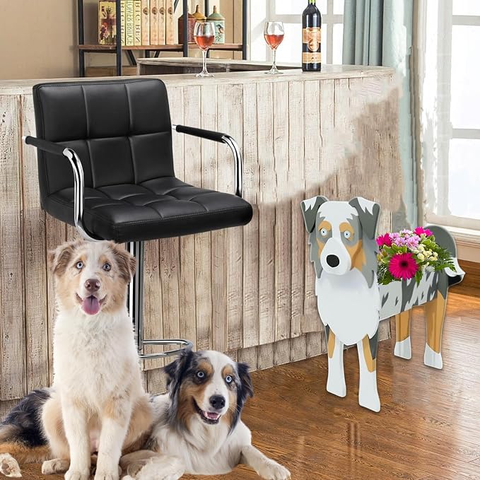 Australian Shepherd Dog Planter Pots, Animal Shaped Flower Pot