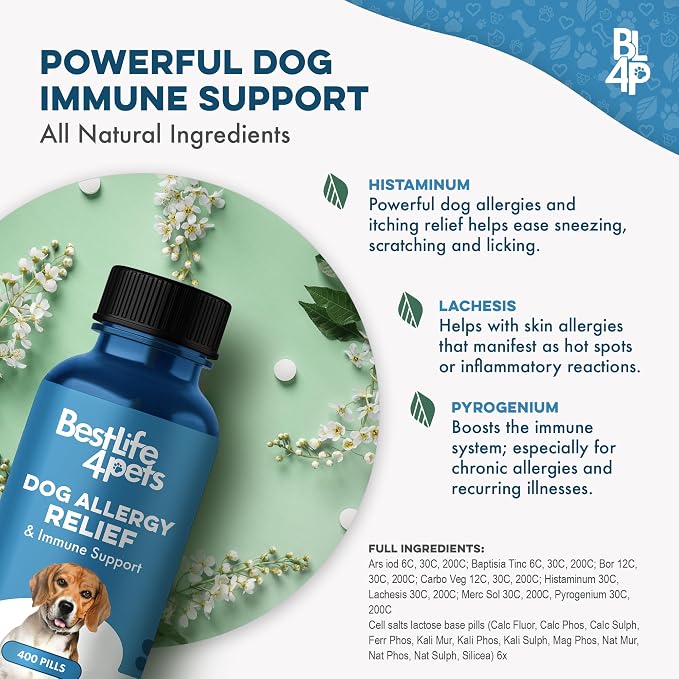 Walk-Easy Cat & Dog Joint Pain Relief, Effective Cat Pain Reliever, Anti Inflammatory & Natural Dog Hip and Joint Supplement, and Dog Allergy Relief & Immune Support, Natural Holistic Itch Relief